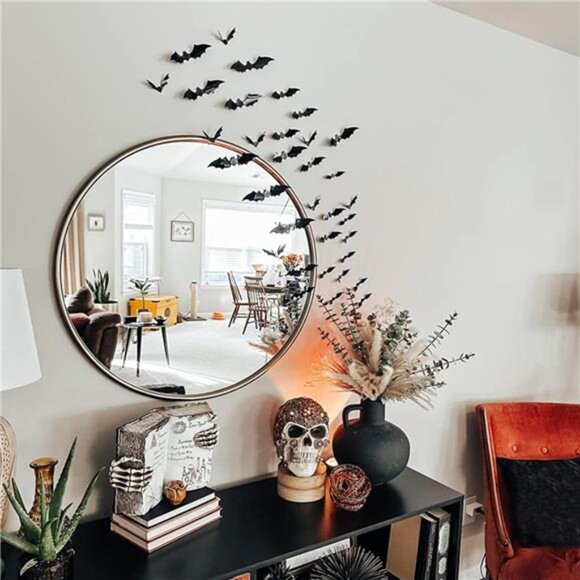 Halloween Decoration, 60PCS Bat Stickers - Picture 2 of 7